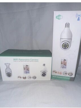 WiFi Panorama Smart Bulb Camera - White